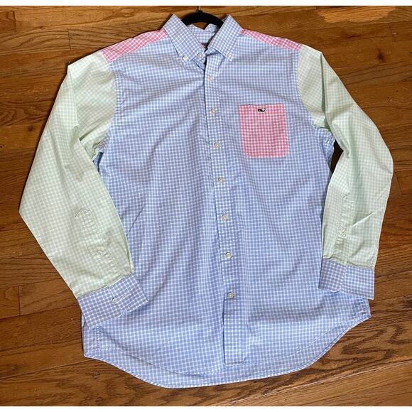 Vineyard Vines Men's Patchwork Slim Fit Tucker Button-Up Long-Sleeve Dress Shirt - Picture 11 of 11